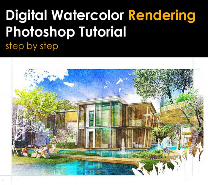 700x622 Digital Watercolor Painted In Photoshop Sketchup 3d Rendering - Watercolor Rendering