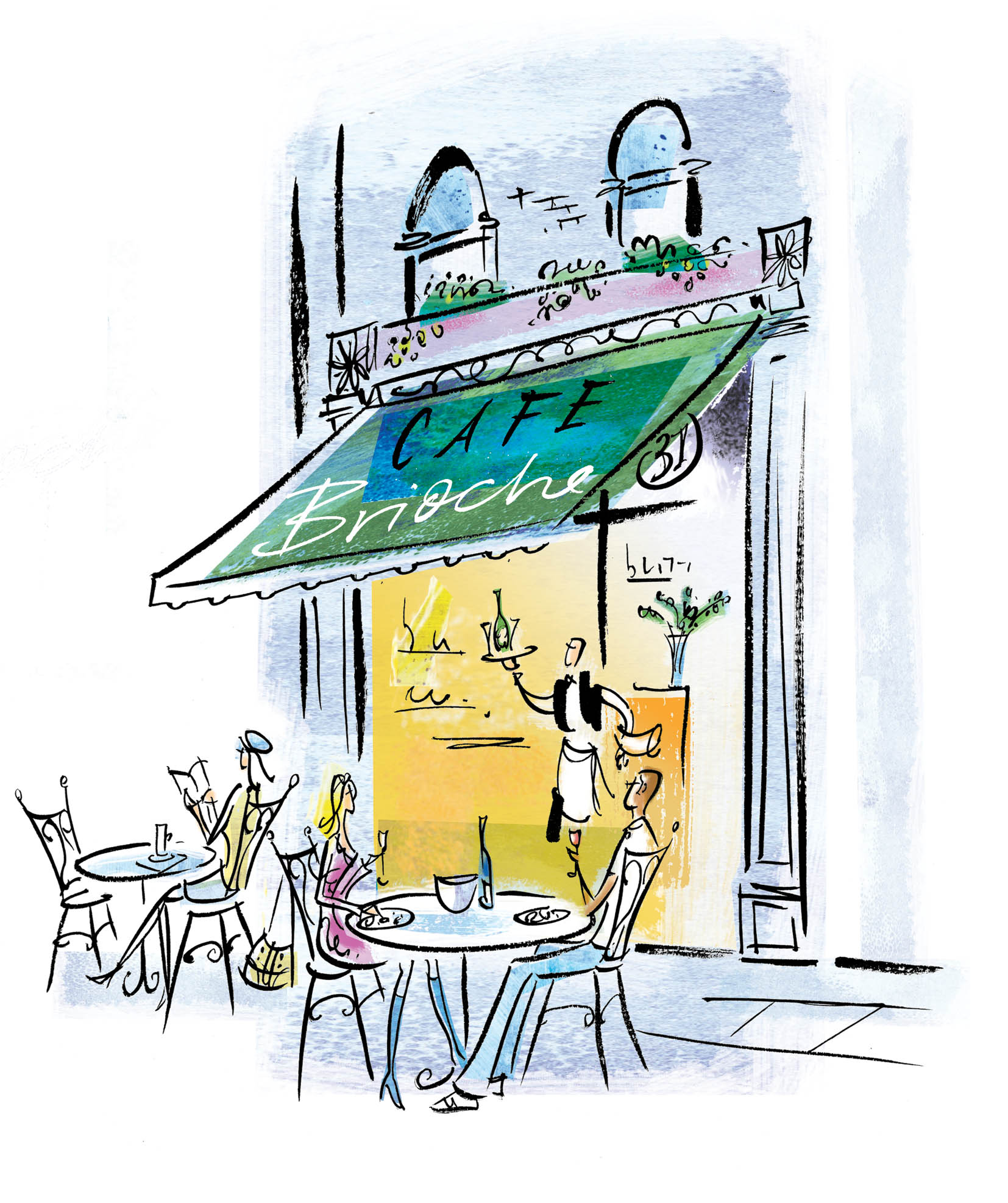 1654x1974 Ian Mitchell, Our December 2011 Artist Of The Month - Watercolor Restaurants