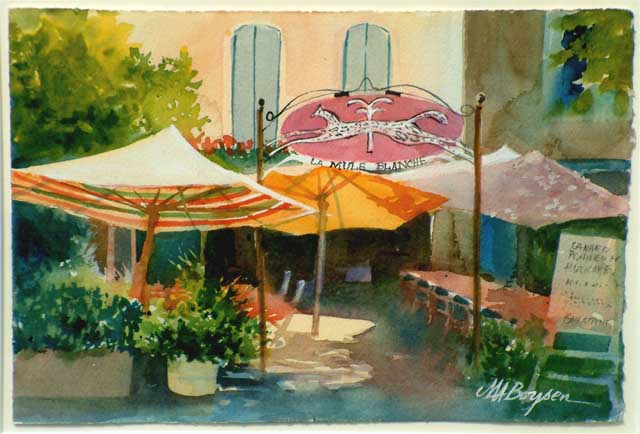 640x434 Paintings Of Provence - Watercolor Restaurants