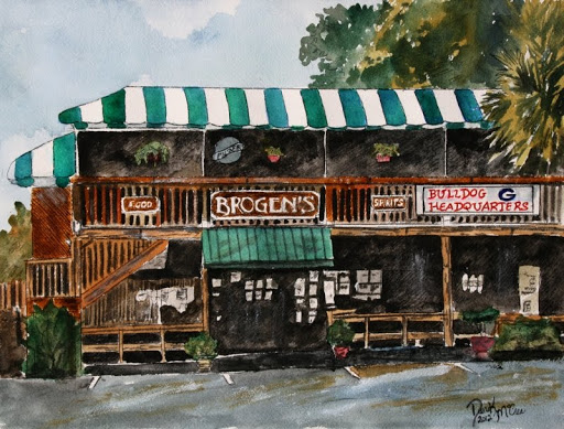 512x389 Paintings Of Restaurants Watercolor Paintings And Art Prints - Watercolor Restaurants