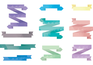 352x247 Vector Watercolor Ribbons Free Vector Download 341763 Cannypic - Watercolor Ribbon