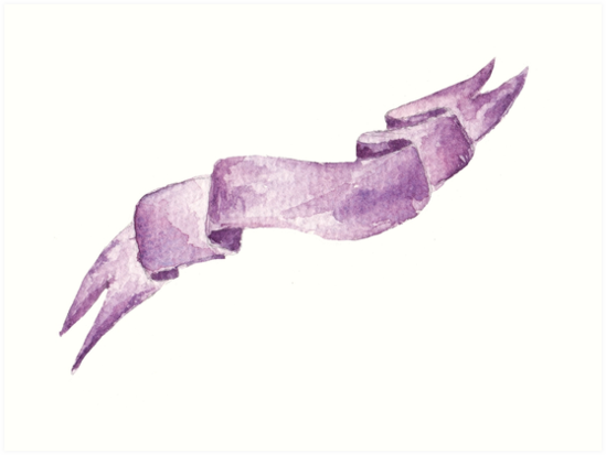 549x413 Watercolor Ribbon Art Prints By Lisenok Redbubble - Watercolor Ribbon