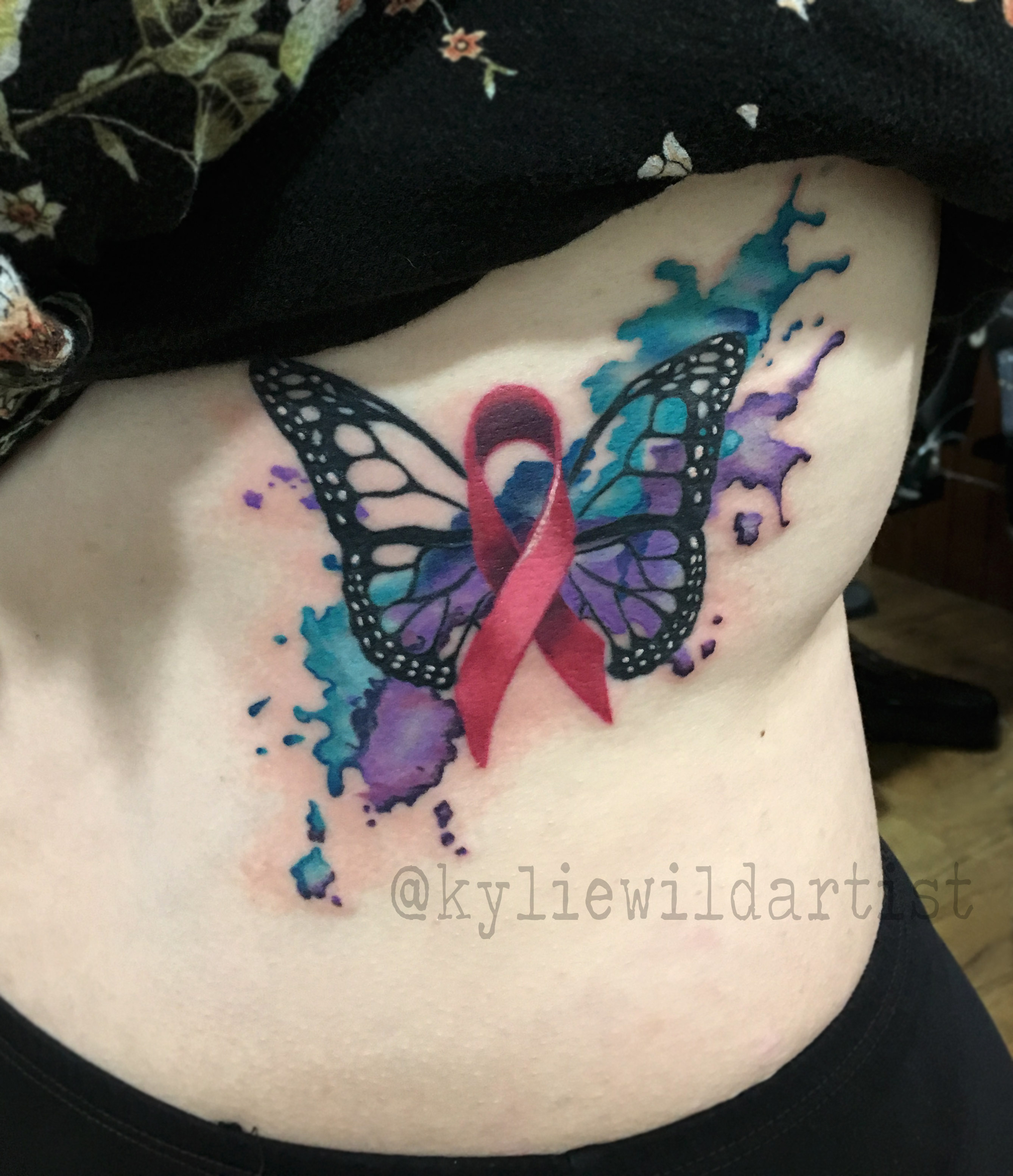 2676x3108 Tattoo Watercolour - Watercolor Ribbon Tattoo