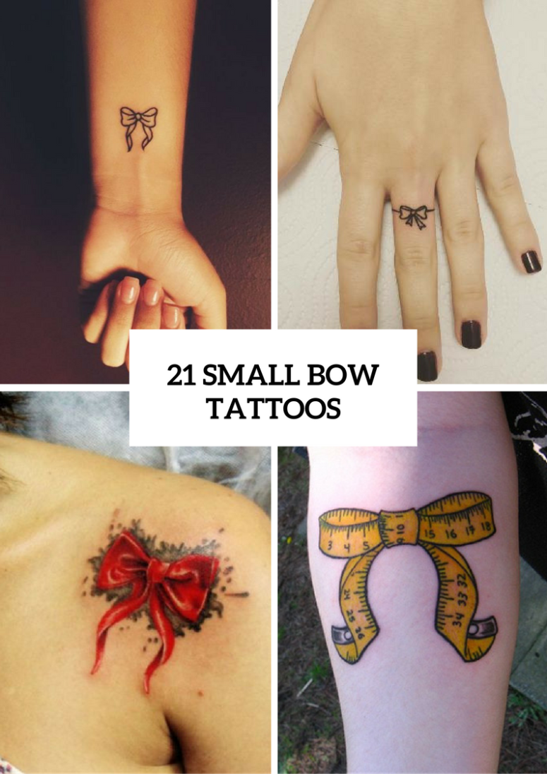 775x1096 21 Small Bow Tattoo Ideas To Repeat - Watercolor Ribbon Tattoo