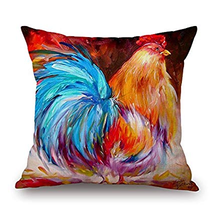 425x425 Elliot Yew Popular Watercolor Rooster Art Colorful - Watercolor Rooster