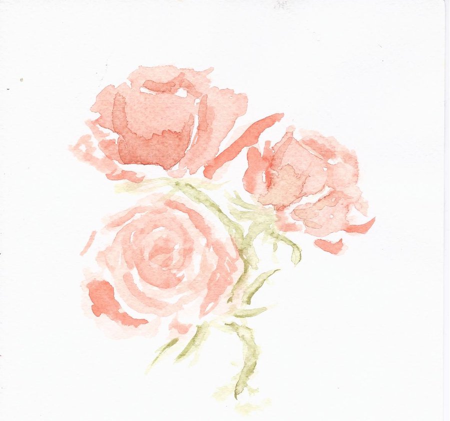900x841 Watercolor Rose By Thecorinna - Watercolor Rose