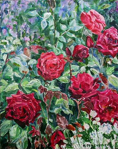 380x480 Rebecca Perehudoff - Watercolor Rose Bush