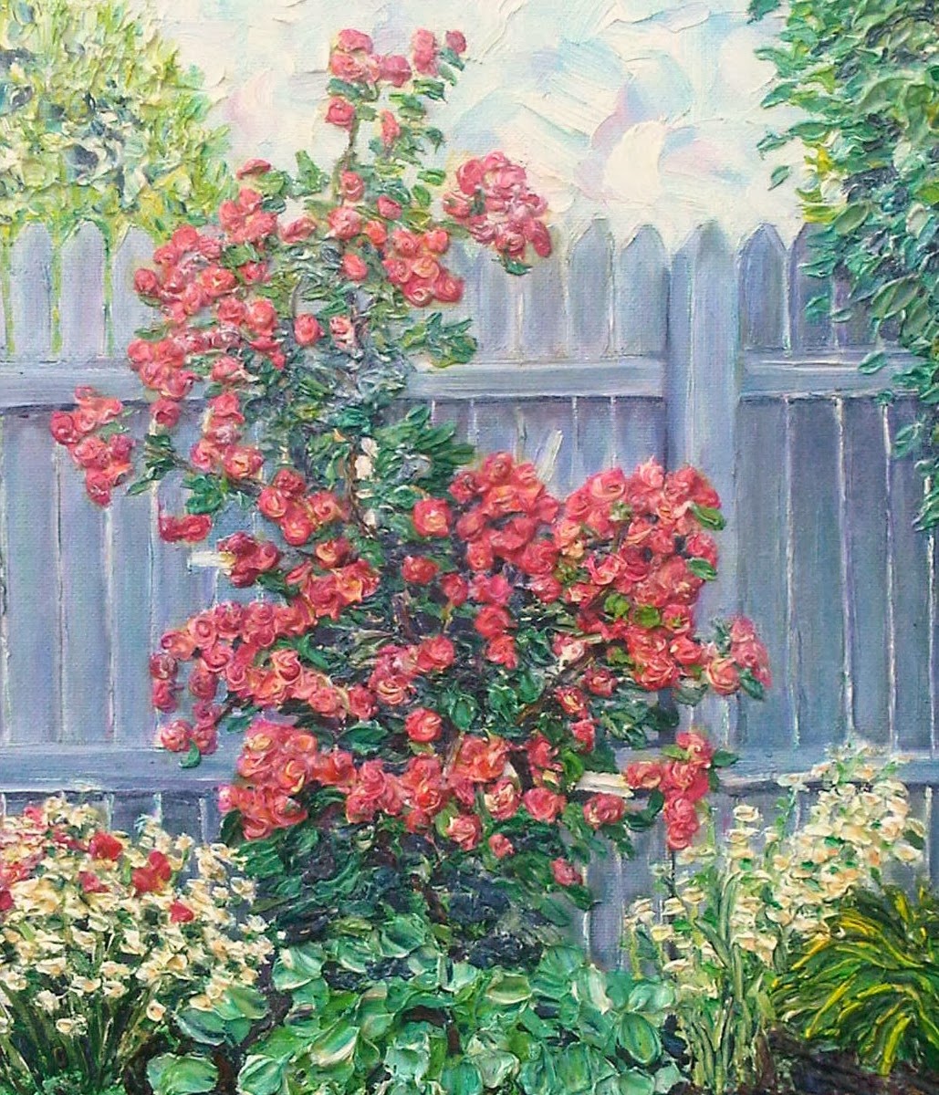 1029x1200 Richard Nowak Fine Art Oil Versus Watercolor, Backyard Rose Bush - Watercolor Rose Bush