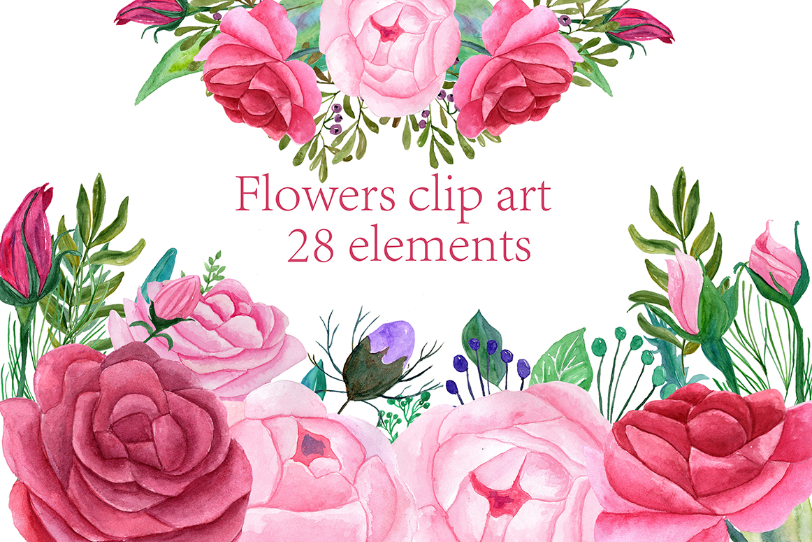 1162x775 Watercolor Roses Clipart - Watercolor Rose Clipart
