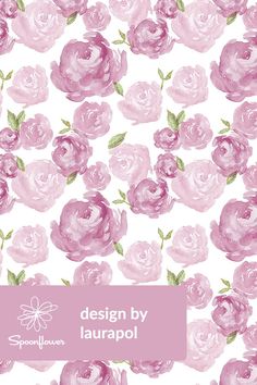 Watercolor Rose Fabric