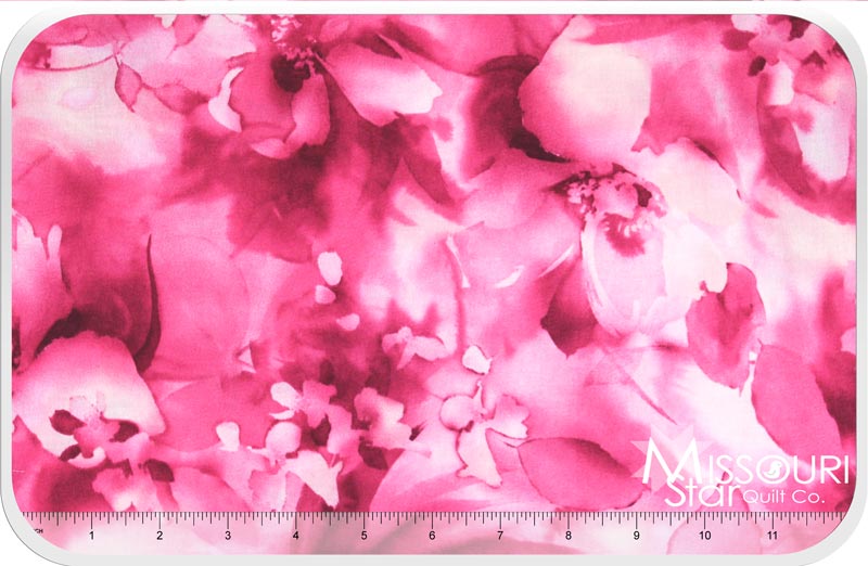 800x522 Misty Light Pink Watercolor Flowers Yardage - Watercolor Rose Fabric