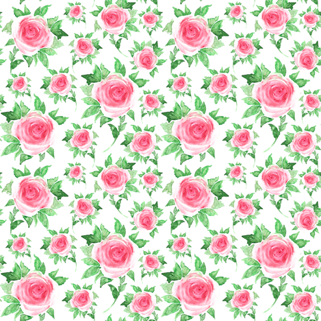469x468 Watercolor Roses Fabric By Dariara On Spoonflower - Watercolor Rose Fabric