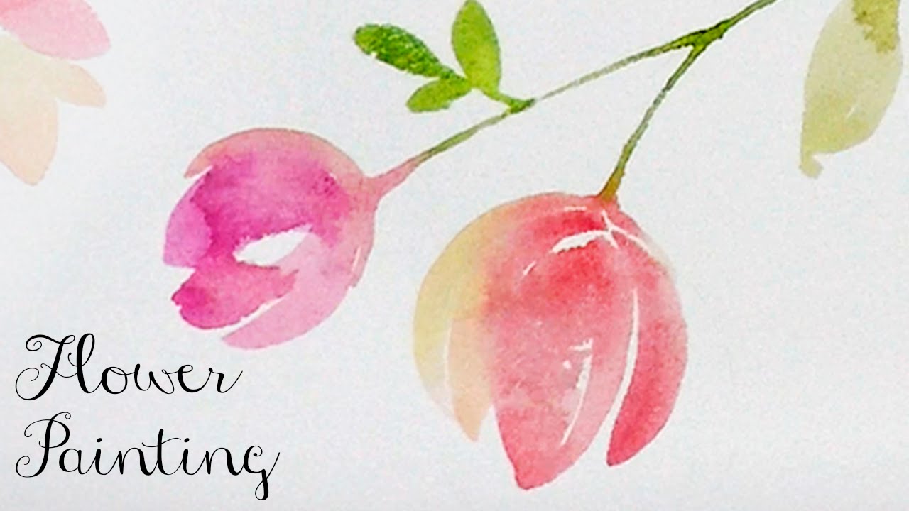 1280x720 Lvl2] Watercolor Tutorial How To Paint Flowers - Watercolor Rose Tutorial