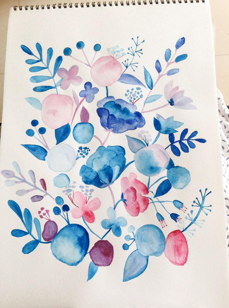 800x1076 Paint Freehand Watercolour Floral Art Surely Simple - Watercolor Rose Tutorial