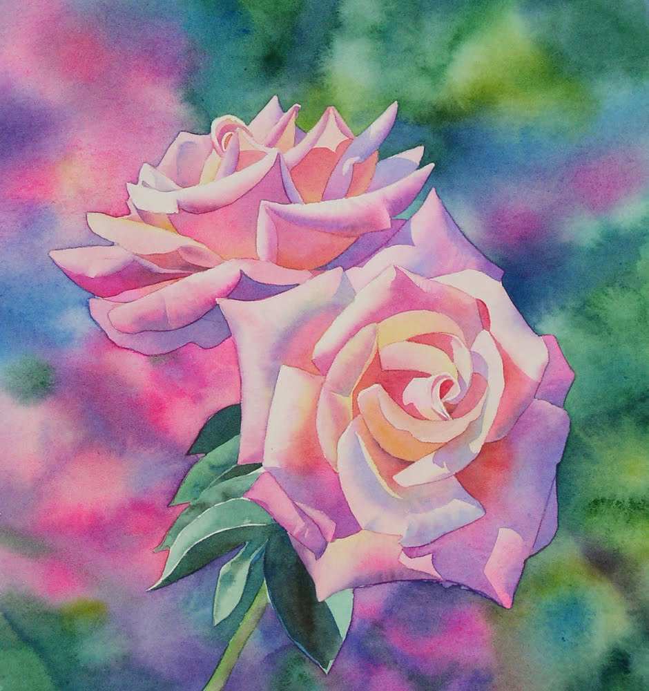 Watercolor Rose Tutorial at PaintingValley.com | Explore collection of ...
