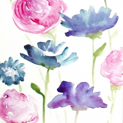 250x250 Watercolor Flowers Tutorial Crafthubs - Watercolor Rose Tutorial