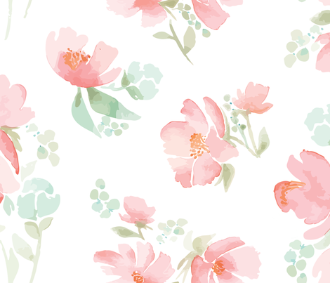 470x403 Giant! Watercolor Field Full Of Flowers - Watercolor Rose Wallpaper