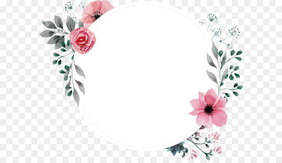 900x520 Picture Frame Flower Wallpaper - Watercolor Rose Wallpaper