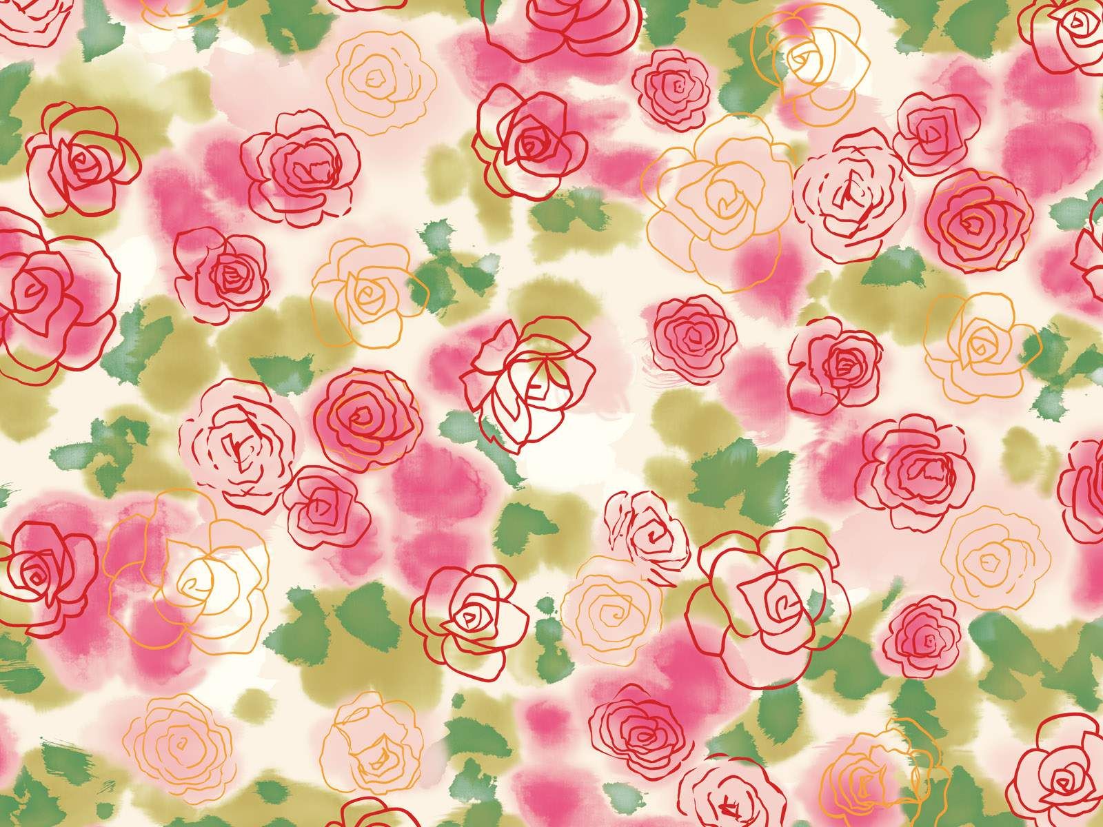 1600x1200 Watercolor Roses Wallpaper - Watercolor Rose Wallpaper