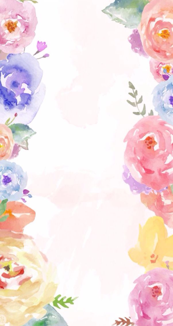 602x1136 Cute Rose Watercolor Wallpaper Wallpapers - Watercolor Rose Wallpaper