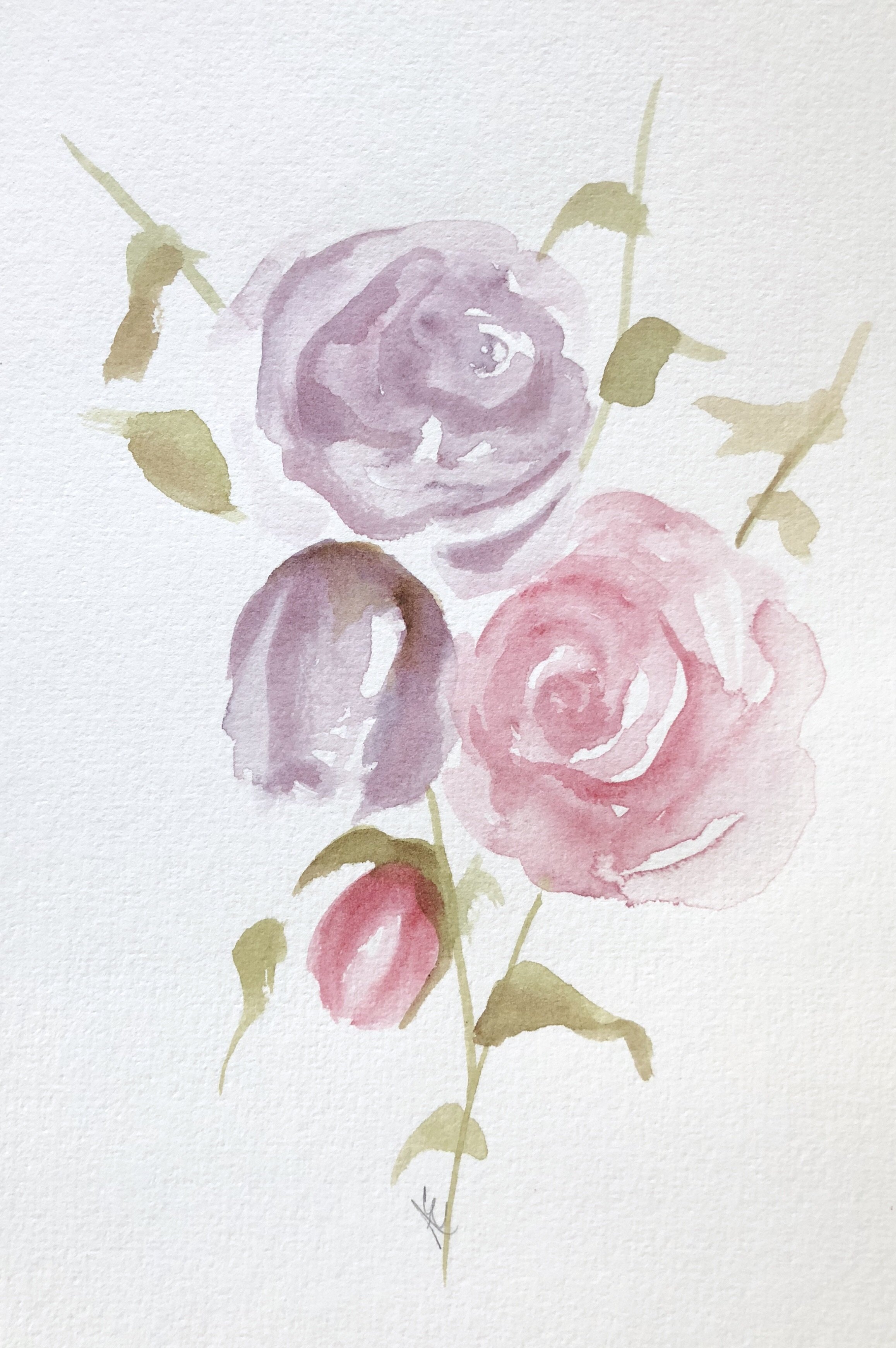 2315x3481 9x6 Watercolor Roses - Watercolor Roses Images