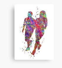 210x230 Watercolor Running Man Wall Art Redbubble - Watercolor Runner