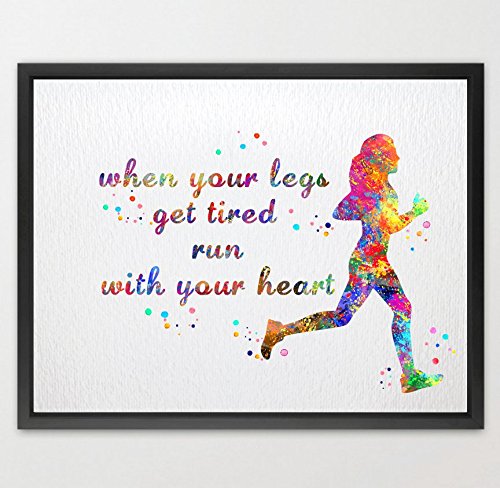 500x488 Dignovel Studios 8x10 Runner Man Amp Woman Watercolor Art Print - Watercolor Runner