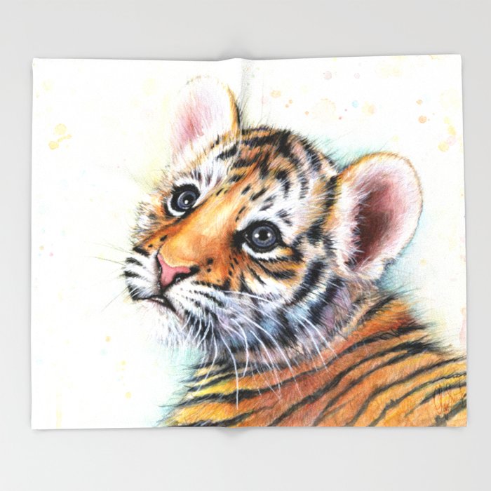 700x700 Nursery Artwork Tiger Cub Baby Animal Watercolor Jungle Safari - Watercolor Safari Animals