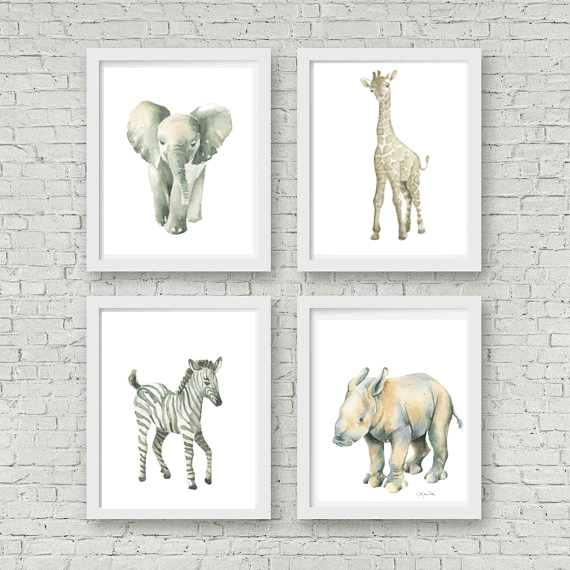 570x570 Katrina Pete - Watercolor Safari Animals