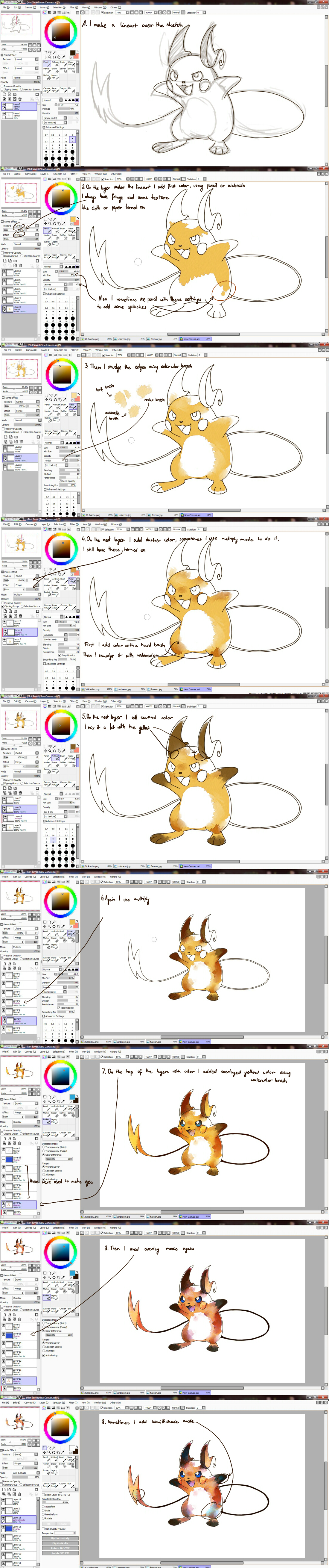 1100x5236 Sai Watercolor Tutorial By Bluekomadori - Watercolor Sai