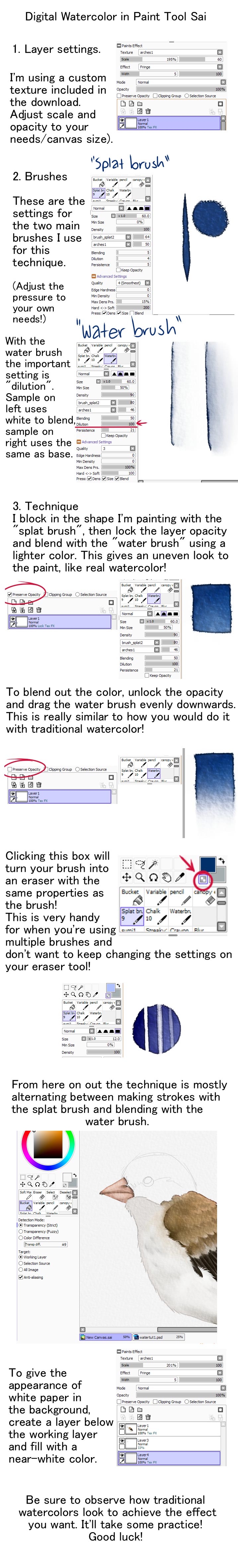 717x4726 Paint Tool Sai Digital Watercolor Tutorial By Twapa - Watercolor Sai Tutorial