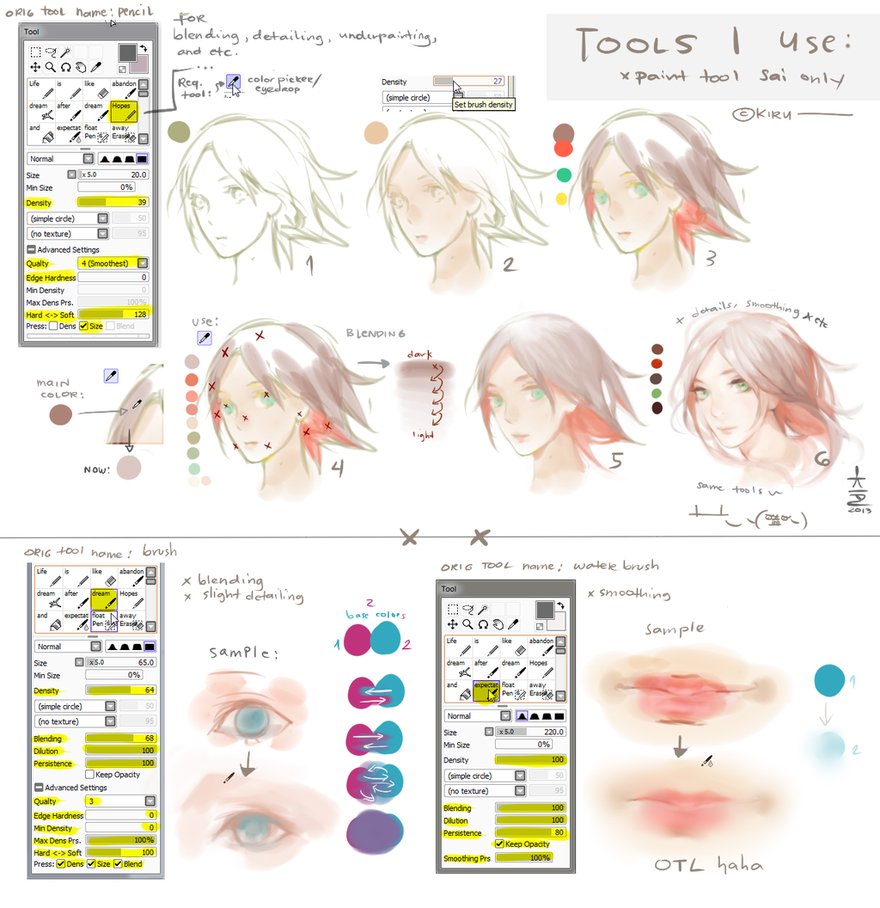 880x908 Sai Tools I Use + Settings + A Bit Tutorial By Keerou - Watercolor Sai Tutorial
