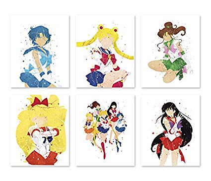 425x365 Sailor Moon Poster - Watercolor Sailor Moon