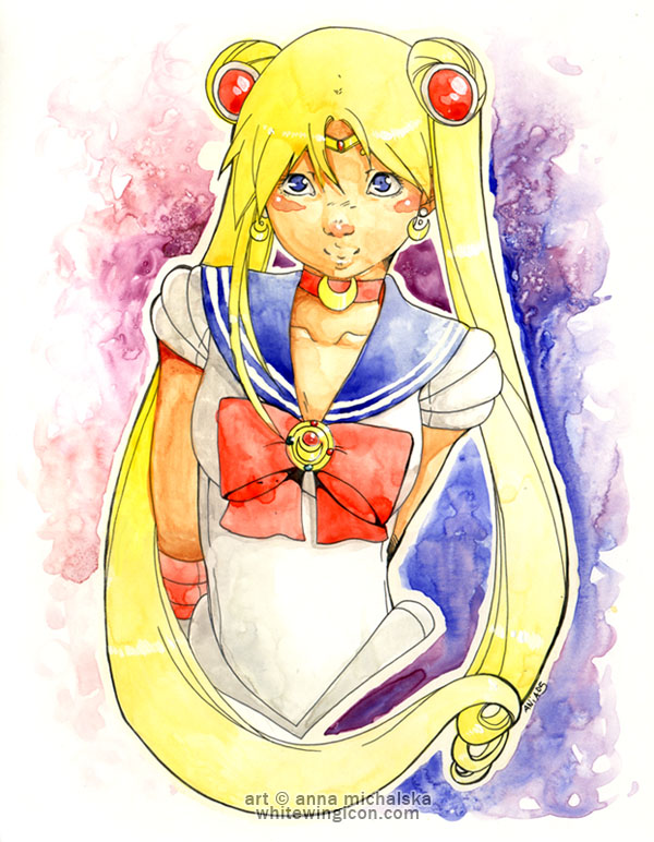 Watercolor Sailor Moon at PaintingValley.com | Explore collection of ...