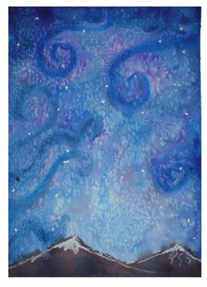 300x415 Salting In Watercolor Painting - Watercolor Salt Texture