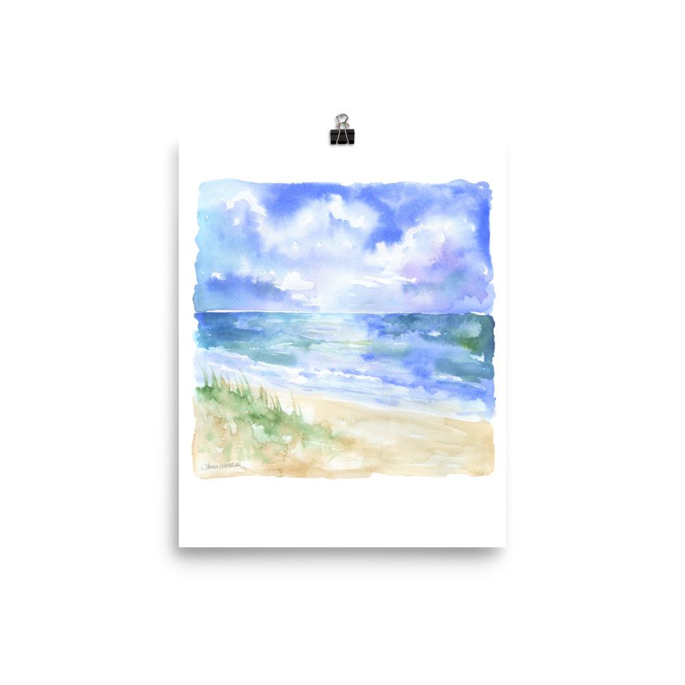 1000x1000 Abstract Beach And Sand Dunes Watercolor Susan Windsor - Watercolor Sand