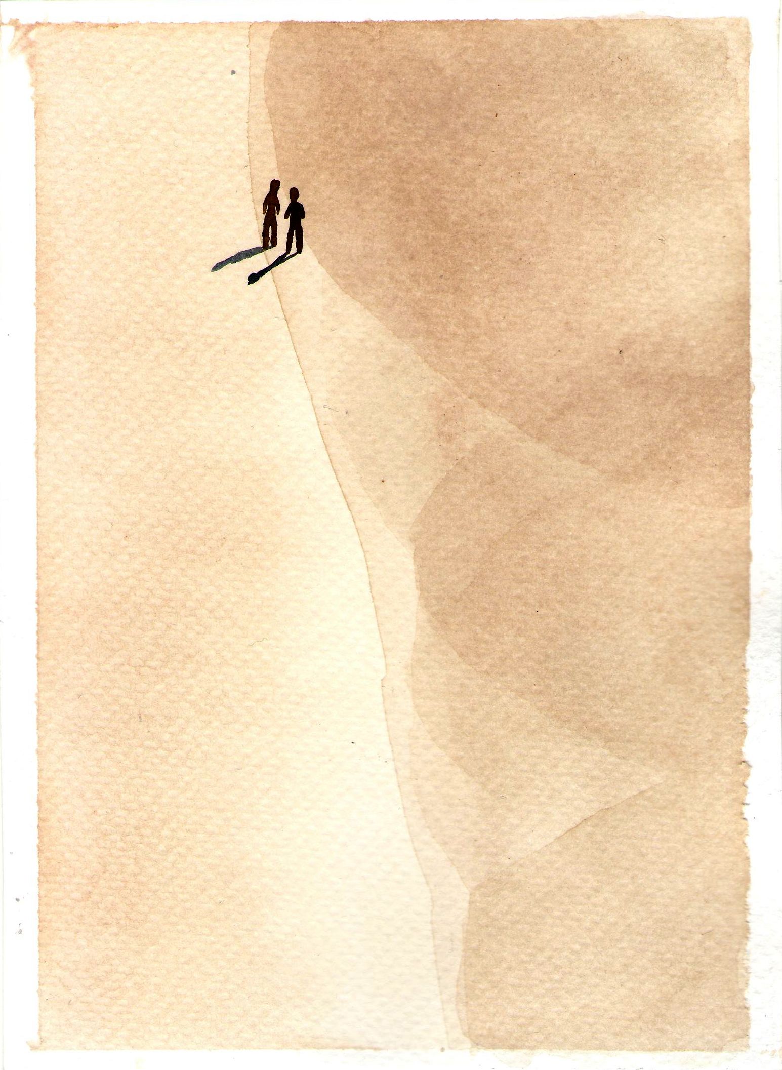 1545x2113 Watercolor Sand Beach Minimalism Crtanje - Watercolor Sand