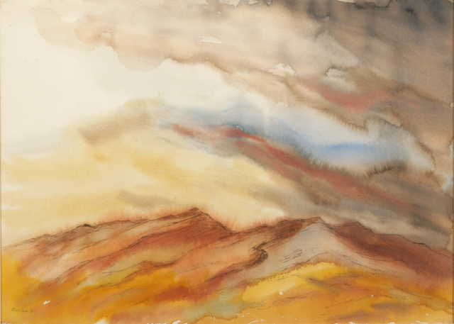 640x457 Watercolor New Mexico - Watercolor Sand Dunes
