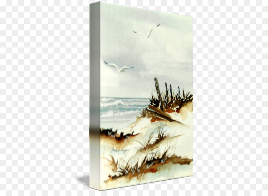 900x660 Watercolor Painting Seascape Wind Wave - Watercolor Sand Dunes