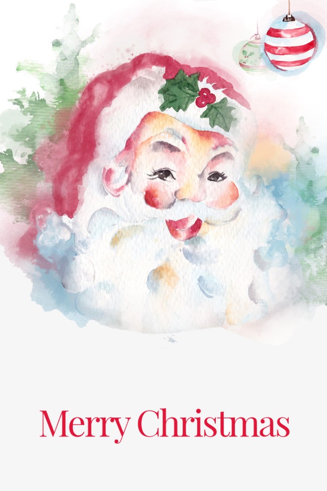 650x975 Hand Painted Santa Claus, Santa Clipart, Creative Leisure - Watercolor Santa