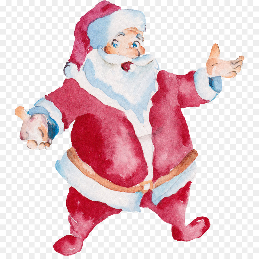 900x900 Santa Claus Christmas Watercolor Painting - Watercolor Santa