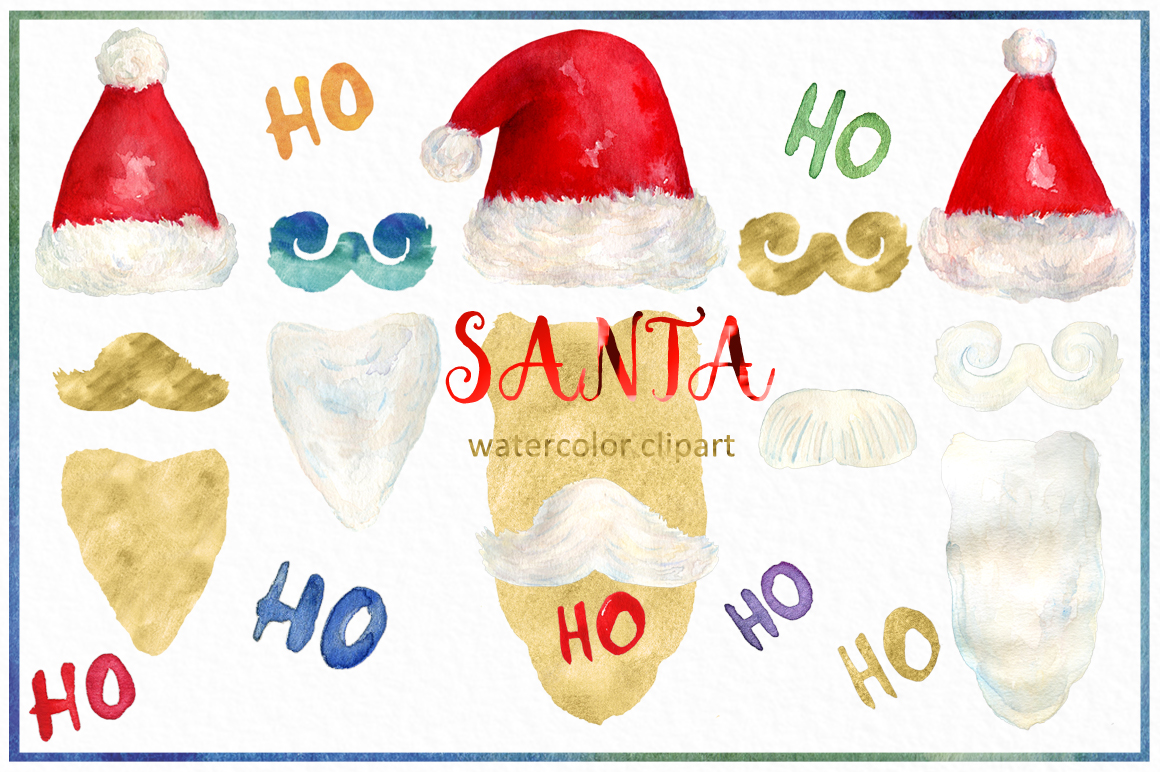 1160x772 Santa. Christmas Watercolor Clipart - Watercolor Santa