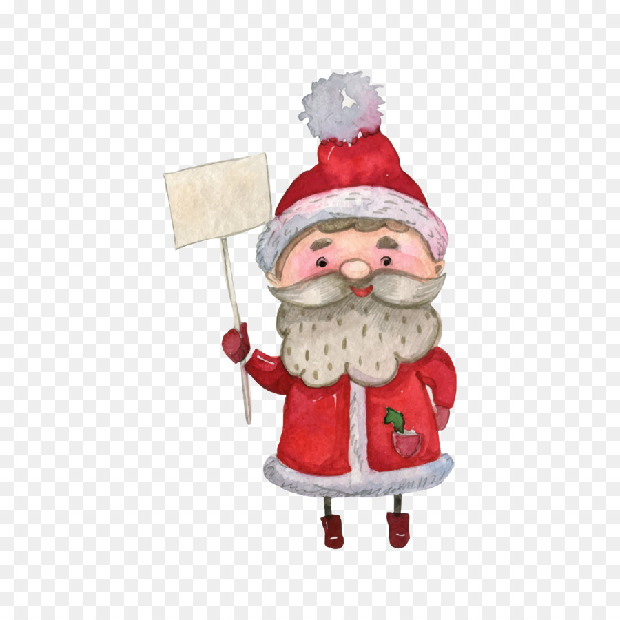 900x900 Download Santa Claus Watercolor Painting Drawing Vector Santa - Watercolor Santa