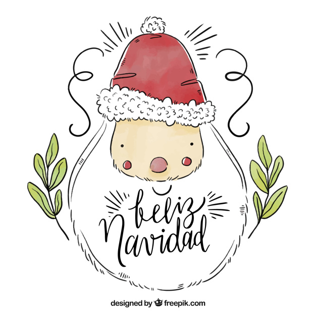 626x626 Merry Christmas Background Of Watercolor Santa Claus Vector Free - Watercolor Santa Claus