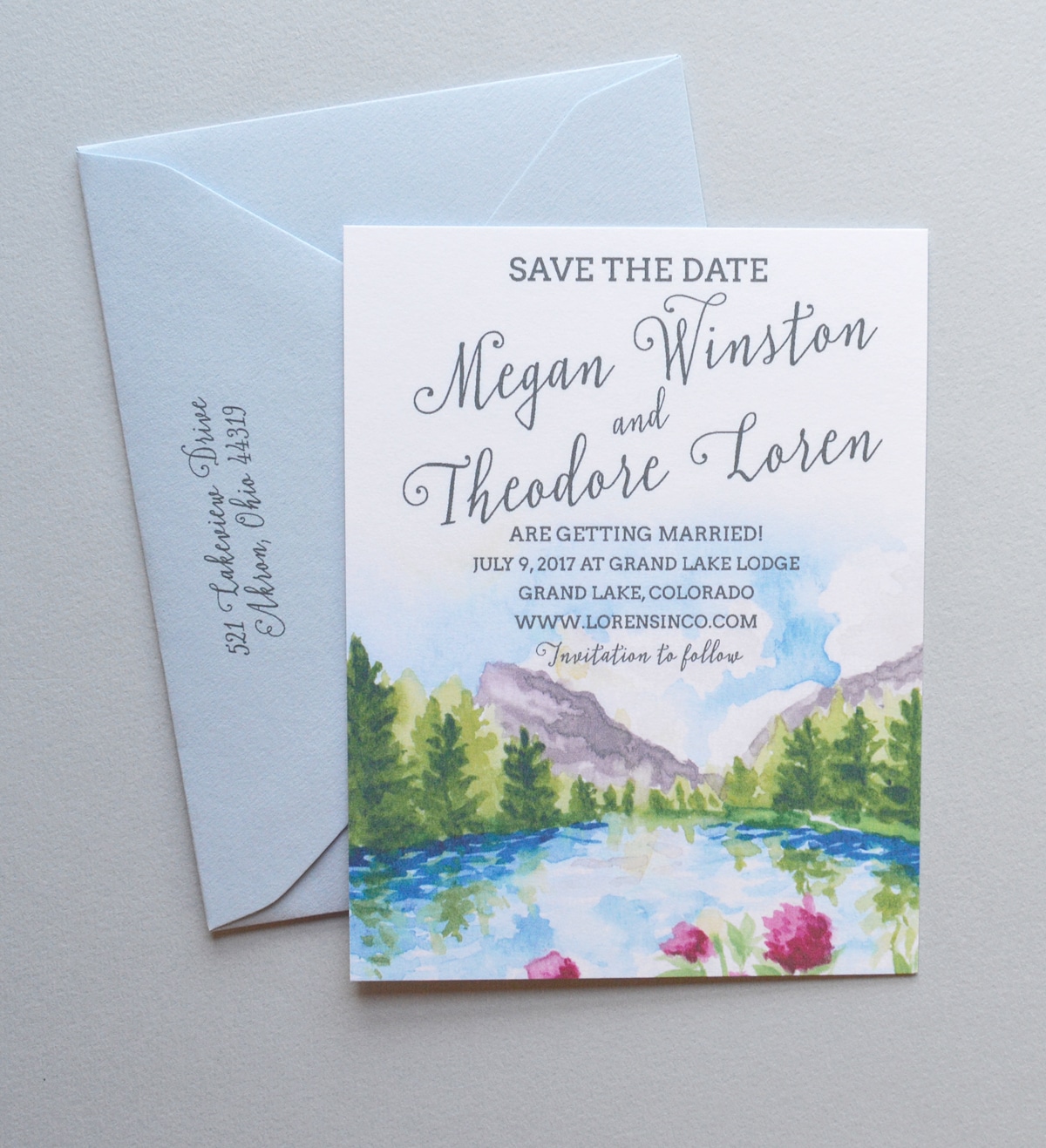 1200x1317 Spring Mountains Save The Dates Custom Watercolor Invitations - Watercolor Save The Date