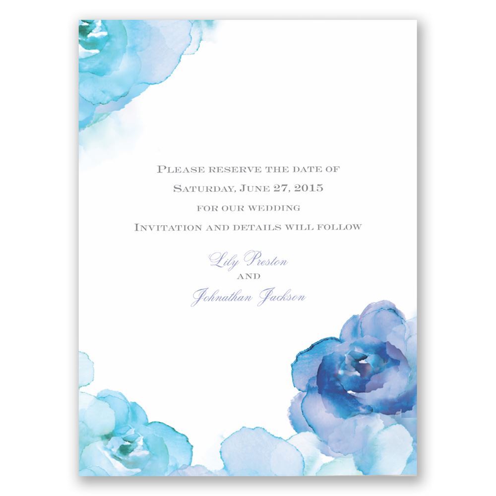 1000x1000 Watercolor Roses Save The Date Card Invitations By Dawn - Watercolor Save The Date