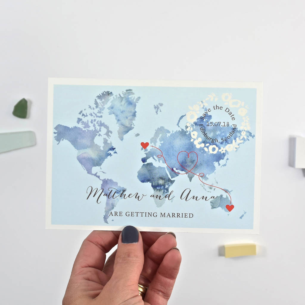 1024x1024 Watercolour Style Wedding Save The Date Postcard By Paper And Inc - Watercolor Save The Date