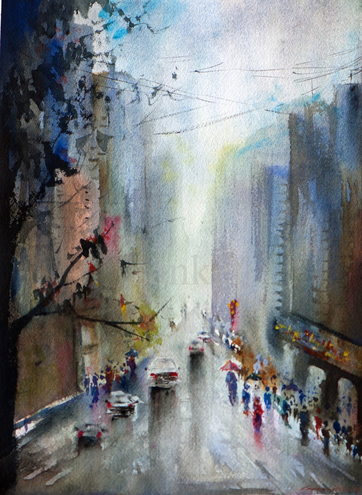 Watercolor Scene at PaintingValley.com | Explore collection of ...