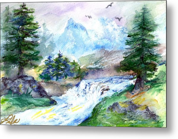 600x467 Watercolor Scene Painting By Lila Van Pelt - Watercolor Scene