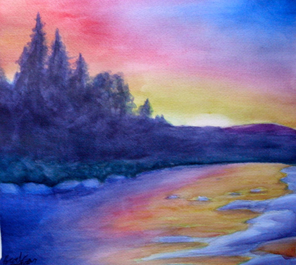 944x846 Watercolor Landscape By Silveraruka - Watercolor Scenery